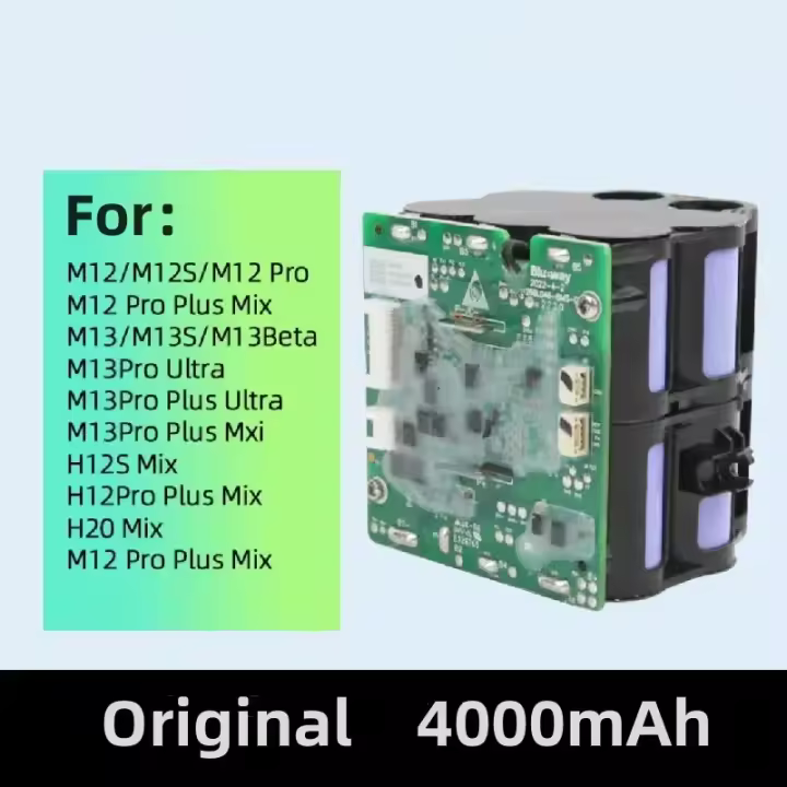 100% Original 4000mAh para Dreame W2206 M12S M12 Pro Plus Mix M13S M13pro PLUS Ultra H12S PRO Plus H20 Mix Batería de Aspiradora - 1