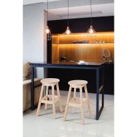 Tramontina Bar con reposapiés, Altura 70,8 cm, Mara Pino certificada, mostrador, Silla Bar, Natural - details 3