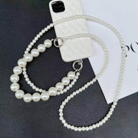 Cadena de perlas Vintage coreana, accesorios de decoración elegantes, cordón cruzado, correa para el cuello, cadena con dije, colgante de cuentas elegante para teléfono - details 3