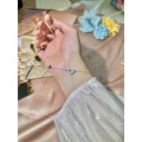 Pulsera de corazón de diamante completo de plata S para mujer, estilo coreano Ins, nicho Simple, joyería de personalidad Bestie de alta gama - details 3