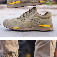 Zapatos de seguridad para hombre, zapatillas de trabajo aisladas a prueba de pinchazos de 6KV, zapatos protectores antigolpes con punta de acero para hombre, zapatillas de deporte de verano - details 14