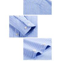 Camisa de manga larga para hombre, camisa de vestir Oxford a rayas, camisas informales ajustadas de alta calidad para hombre, ropa de marca - details 7