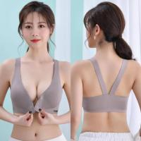 Sujetador de talla grande con hebilla frontal, ropa interior ajustable, Sexy, hermosa espalda, cómoda, pechos fruncidos, Sujetador deportivo transpirable - details 3