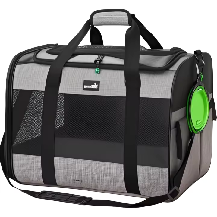 Bolsa de Transporte Portátil para Mascotas Máxima Carga 8kg Diseño Plegable con Comedor - 1