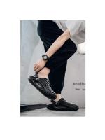 Zuecos informales para hombre, sandalias de verano 2025, zapatos de playa EVA para hombre, zapatillas ahuecadas a la moda, calzado para jardín de Color sólido con punta cerrada - details 6