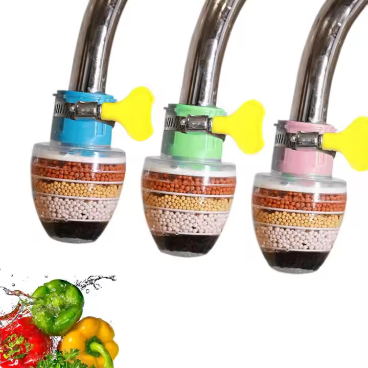 Cartucho de filtro de grifo purificador limpio de 3 uds, filtro de grifo de interfaz de mezclador de cocina Universal mejorado - 1