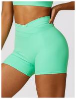 Pantalones cortos de Yoga de cintura alta para mujer, mallas cortas de realce de barriga para Fitness, gimnasio, correr - details 16