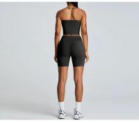 Conjunto de Yoga de Cintura Alta Ropa Deportiva de Nylon Antichoque para Mujeres Sin Mangas - details 21