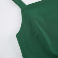 Vestido de tirantes divididos sueltos de algodón verde de nuevo estilo de verano para mujer - details 26