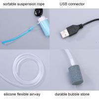 Bomba de aire portátil USB para acuario, bomba de oxígeno silenciosa con ahorro de energía para acuario con piedra de aire, oxigenador pequeño de plástico - details 2