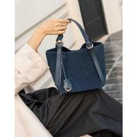 Bolso de Tote Mate Azul Vintage-Inspired Cruzado Chic con Correa Desmontable - details 2