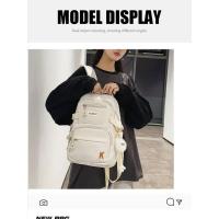 Nombre: mochila ligera y elegante con múltiples bolsillos para el trabajo, mochila escolar para estudiantes, con colgante, Color - details 3