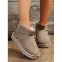Botas de nieve de lana de oveja auténtica para hombres y mujeres, zapatos cálidos con plataforma Bo Cut, botas cortas de cuero para invierno, nuevas en 2023 - details 14