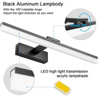 Lámpara LED de 32W Lámpara de espejo Aplique Blanco Frio 6000K Luz natural para Espejo Muebles de Maquillaje Aparato Montado en la Pared, Negro, 120CM - details 20
