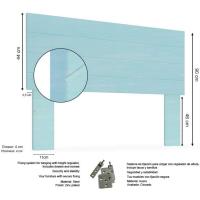 Gabo de Madera Rústico Vintage para Cama (145 x 44 cms.) Estilo Nórdico Crudo sin Pintar - details 82