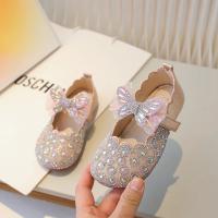 Zapatos de vestir para niñas, calzado de cuero con purpurina, diamantes de imitación, encaje, nudo de mariposa, Princesa, planos - details 6