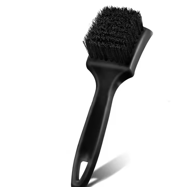 Cepillo para llantas de coche, cepillos de limpieza para cubos de ruedas, accesorios de limpieza para detalles de ruedas de coche, herramienta de lavado automático de neumáticos negros. - 1