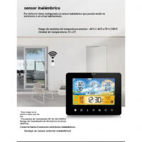 Reloj Despertador Táctil Meteorológico Sensor RF para Temperatura y Humedad Predicción de Tiempo - details 0