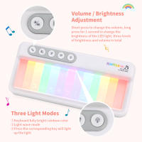 Rainbow Flashing Piano Toys Portable Keyboard Toys with 5 Instruments 13 Melody Electronic Music Toys Educational Toys for Kids - details 4