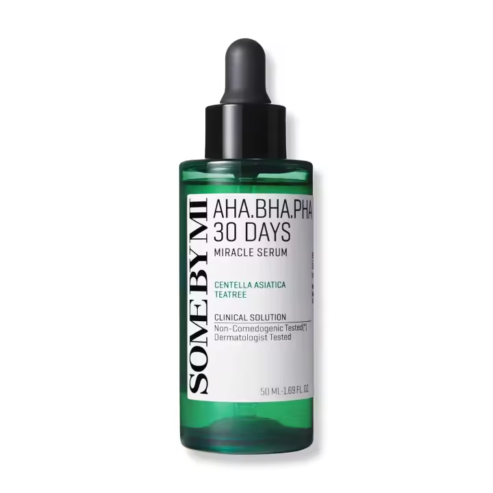 SOME BY MI AHA BHA PHA Suero milagroso de 30 días - 1.69 oz, 50 ml - Suero diario en ampolla de centella con niacinamida para calmar, calmar y limpiar la piel - Cuidado de poros, sebo y puntos negros - Cuidado de la piel coreano - 1