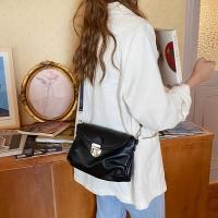 Bolso cruzado vintage para mujer Suave, desmontable, cierre con cerradura, color sólido, forro de policiéster, elegante bolso de hombro para todas las ocasiones - details 6