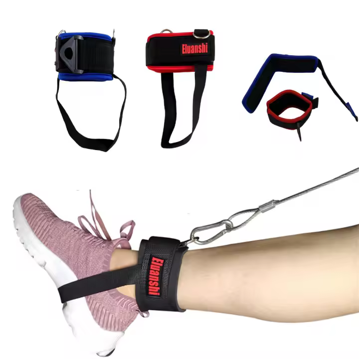 Correas Ajustables D-Ring para Gimnasio con Correa para Pies Cable Hine Fiess Accesorios para Ejercicios de Muslo y Glúteo - 1
