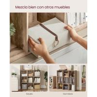 Estantería Almacenaje, de 6 Compartimientos, para Sala de Estar, Estudio, Oficina, 30 x 65,5 x 97,5 cm, Blanco LBC203D - details 21