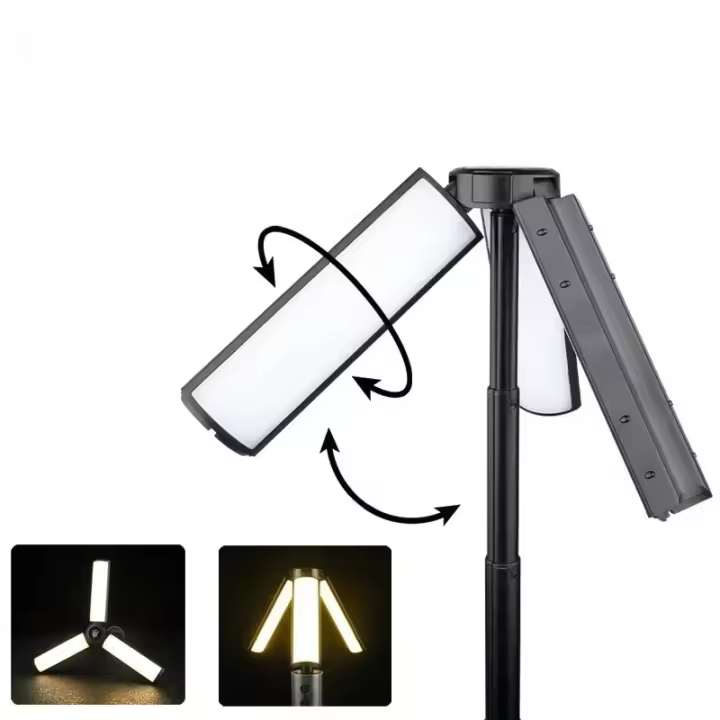 Linterna De Camping Telescópica Portátil Con 3 Modos De Iluminación Recargable 3000mAh ABS LED Para Exteriores Y Viajes - 1