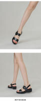 Sandalias de verano para mujer, nuevas, modernas y versátiles, cómodas, con tacón de cuña, suela plana, casuales, suela gruesa y tacón medio. - details 1