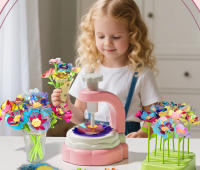 Juguetes para niñas DIY, ramo de tela hecho a mano para niños, conjunto artesanal, máquina de grabado en relieve, juguetes educativos interactivos para niños - details 1