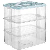 Caja de Almacenamiento para Niños con Tapa Bloques de Construcción, Caja de Juguetes, Ordenador de Habitación Infantil 3 Niveles, Bloques Apilables - details 5