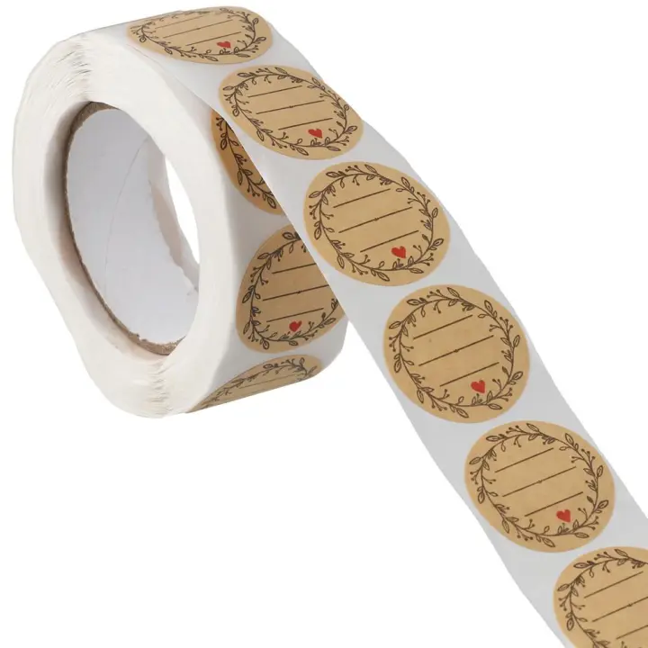 Rollo de pegatinas para tarros redondos, etiquetas autoadhesivas extraíbles para tarros de albañil, regalos, 500 piezas - 1