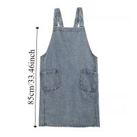 Delantal vaquero a prueba de aceite para mujer, delantales extendidos elegantes Unisex para camarero con bolsillos, delantal suave para tienda de flores para artistas, tienda de flores - details 0