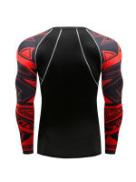 Quick-Drying Men's Sports Suit with Super Elasticity and Long-Sleeved Fitness T-Shirt - details 1