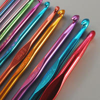 Ganchos de ganchillo de aluminio, agujas de coser, Kit de herramientas para tejer suéter, 1 paquete - details 2