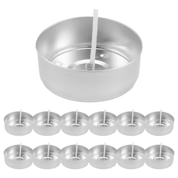 150 tazas de aluminio para velas de té, latas de metal para velas con 150 mechas para velas, velas vacías para amantes de las velas - 1