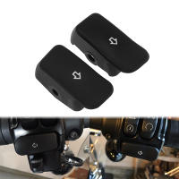 2 tapas de extensión de señal de giro para motocicleta, cubierta extendida de botón de interruptor para Harley Sportster Dyna Fat Bob FXDF Softail, color negro/cromo - details 1
