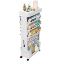 Organizador de Escritorio Compacto con Ruedas Carro de Almacenamiento Delgado para Libros - details 0