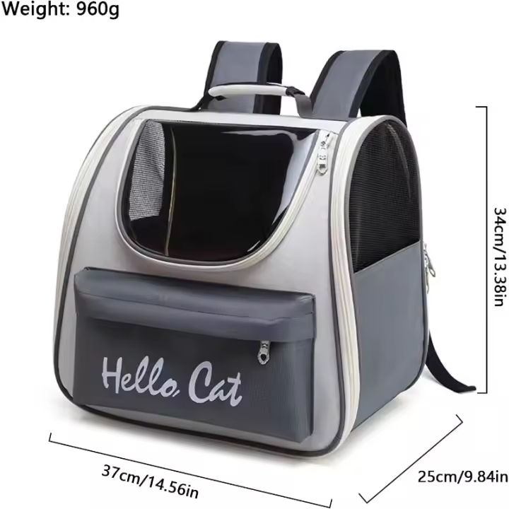 Mochila para gatos, mochila cápsula espacial para mascotas, mochila transportín para gato bien ventilada, bolsa portátil. - 1