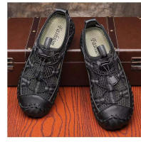 Sandalias de cuero para hombre, calzado deportivo ligero, antideslizante, transpirable, para playa y exteriores, Verano - details 14