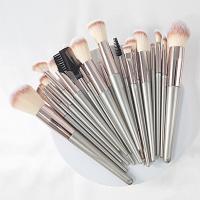 Set de 20 Piezas de Maquillaje de Champán Dorado Brochas Suaves para Base y Sombras de Ojos - details 5