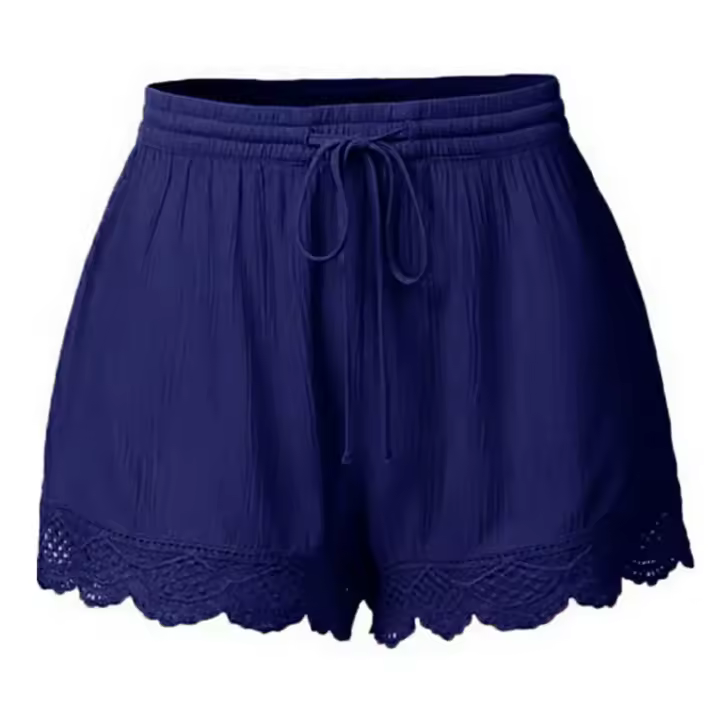 Pantalones cortos básicos de verano de talla grande, cómodos, de Color sólido, informales, básicos para mujer - 1