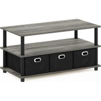 Mesa de Centro con Cajones Madera de Ingeniería Roble Francés/Negro/Negro - details 0