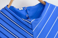 Ropa de mujer europea y americana, vestido largo a rayas de cuello alto semi temperamento de moda - details 8