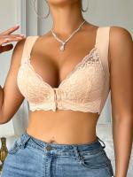 Sujetador Elegante de Encaje con Empuje para Mujer - Cierre Delantero, Bordes Festoneados, Almohadillas No Extraíbles, Mezcla de Poliéster y Elastano, Solo Lavado a Mano - details 4