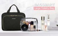 BAGSMART Bolsa de Viaje para Higiene Personal Organizador de Maquillaje con Estuche Transparente - details 0