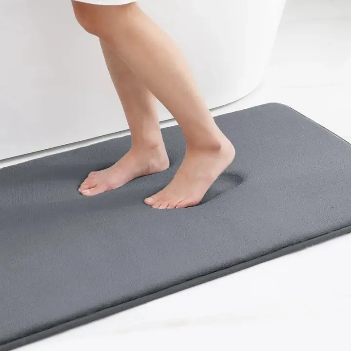 Homaxy Super absorbente alfombra de baño alfombra de espuma viscoelástica antideslizante inodoro alfombra de baño suave sala de estar dormitorio ducha decoración alfombra de pie - 1