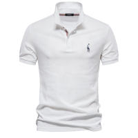 POLO de algodón bordado para hombre, camiseta de manga corta con solapa, Talla europea, 80% - details 2
