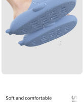 Zapatillas de baño de tiburón con masaje, antideslizantes, huecas, para el hogar, de pareja, de EVA. - details 8