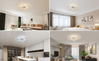 LED Plafón de Techo Rectangular Blanco 48W GOECO, 3000-6500K Dimmable Con Control Remoto, Iluminación Interior para Sala de estar, Dormitorio, Comedor, 55*35*7 CM - details 1